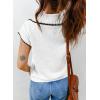 image:imageDokotoo Womens Short Sleeve Sweater Spring Summer Tops Button Collar Lightweight Knit Sweaters Vacation OutfitsWhite