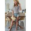 image:imageDokotoo Womens Short Sleeve Sweaters 2026 Summer Lightweight V Neck Pullover Tops Dressy Business Casual Blouses ClothesLight Grey