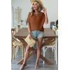 image:imageDokotoo Womens Short Sleeve Sweaters 2026 Summer Lightweight V Neck Pullover Tops Dressy Business Casual Blouses ClothesThai Curry