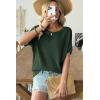 image:imageDokotoo Womens Short Sleeve Sweaters 2026 Summer Lightweight V Neck Pullover Tops Dressy Business Casual Blouses ClothesVineyard Green