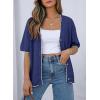 image:imageDokotoo Womens Summer Knit Tops 2026 Textured Button Down Shirts Casual V Neck Short Sleeve Cotton BlousesBlue
