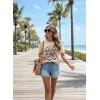 image:imageDokotoo Womens Summer Short Sleeve Sweater Pullover Knit Top Beach Vacation ClothesApricot