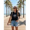 image:imageDokotoo Womens Summer Short Sleeve Sweater Pullover Knit Top Beach Vacation ClothesBlack