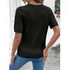 image:imageDokotoo Womens Summer Short Sleeve Sweater Pullover Knit Top Beach Vacation ClothesBlack