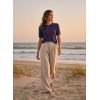 image:imageDokotoo Womens Summer Short Sleeve Sweater Pullover Knit Top Beach Vacation ClothesNavy Blue