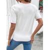 image:imageDokotoo Womens Summer Short Sleeve Sweater Pullover Knit Top Beach Vacation ClothesWhite