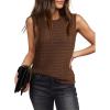 image:imageDokotoo Sleeveless Sweater Tops for Women 2026 Crochet Tank Top Summer Clothes Beach Vacation Outfits Resort WearBrown