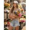 image:imageDokotoo Women Short Sleeve Polo Sweater V Neck Knitted Tops Casual Ribbed Shirt Loose Pullover SweaterCamel