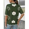 image:imageDokotoo Womens Casual V Neck Short Sleeve Sweater Ribbed Knit Lightweight Sweaters Tops Fashion Clothing OutfitsJungle Green