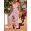 image:imageDokotoo Womens Causal One Piece Sleeveless Jumpsuits Floral Boho Overalls Wide Leg Rompers Pants with PocketsMulticolor