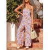 image:imageDokotoo Womens Causal One Piece Sleeveless Jumpsuits Floral Boho Overalls Wide Leg Rompers Pants with PocketsMulticolor