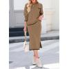 image:imageDokotoo 2 Piece Sets for Women Sweater Dress Knit Travel Outfits Winter Dresses Skirt SetBeige