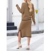 image:imageDokotoo 2 Piece Sets for Women Sweater Dress Knit Travel Outfits Winter Dresses Skirt SetBeige