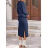 image:imageDokotoo 2 Piece Sets for Women Sweater Dress Knit Travel Outfits Winter Dresses Skirt SetBlue