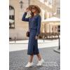 image:imageDokotoo 2 Piece Sets for Women Sweater Dress Knit Travel Outfits Winter Dresses Skirt SetBlue