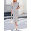 image:imageDokotoo 2 Piece Sets for Women Sweater Dress Knit Travel Outfits Winter Dresses Skirt SetGrey