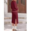 image:imageDokotoo 2 Piece Sets for Women Sweater Dress Knit Travel Outfits Winter Dresses Skirt SetRed