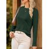 image:imageDokotoo Sweaters for Women Long Sleeve Wool Blend Crewneck Diamond Hollow Out Lightweight Soft Fall Pullover Sweater TopsBlackish Green