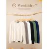image:imageDokotoo Sweaters for Women Long Sleeve Wool Blend Crewneck Diamond Hollow Out Lightweight Soft Fall Pullover Sweater TopsBrown