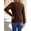 image:imageDokotoo Sweaters for Women Long Sleeve Wool Blend Crewneck Diamond Hollow Out Lightweight Soft Fall Pullover Sweater TopsBrown