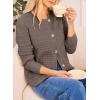 image:imageDokotoo Winter Cardigan Sweaters for Women 2025 Long Sleeve Open Front Button Down JacketCoffee