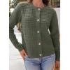 image:imageDokotoo Winter Cardigan Sweaters for Women 2025 Long Sleeve Open Front Button Down JacketMoss Green