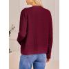 image:imageDokotoo Winter Cardigan Sweaters for Women 2025 Long Sleeve Open Front Button Down JacketRed Dahlia