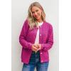 image:imageDokotoo Winter Cardigan Sweaters for Women 2025 Long Sleeve Open Front Button Down JacketRose Red