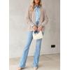 image:imageDokotoo Winter Cardigan Sweaters for Women 2025 Long Sleeve Open Front Button Down JacketSmoke Gray