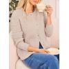 image:imageDokotoo Winter Cardigan Sweaters for Women 2025 Long Sleeve Open Front Button Down JacketSmoke Gray