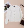 image:imageDokotoo Winter Cardigan Sweaters for Women 2025 Long Sleeve Open Front Button Down JacketWhite