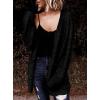 image:imageDokotoo Womens 2026 Fashion Casual Open Front Long Sleeve Chunky Cable Knit Cardigans Sweaters Outerwear Coats with PocketsBlack