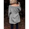 image:imageDokotoo Womens 2026 Fashion Casual Open Front Long Sleeve Chunky Cable Knit Cardigans Sweaters Outerwear Coats with PocketsGray