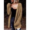 image:imageDokotoo Womens 2026 Fashion Casual Open Front Long Sleeve Chunky Cable Knit Cardigans Sweaters Outerwear Coats with PocketsKhaki