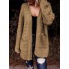 image:imageDokotoo Womens 2026 Fashion Casual Open Front Long Sleeve Chunky Cable Knit Cardigans Sweaters Outerwear Coats with PocketsKhaki