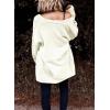 image:imageDokotoo Womens 2026 Fashion Casual Open Front Long Sleeve Chunky Cable Knit Cardigans Sweaters Outerwear Coats with PocketsWhite