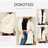 image:imageDokotoo Womens 2026 Fashion Casual Open Front Long Sleeve Chunky Cable Knit Cardigans Sweaters Outerwear Coats with PocketsWhite