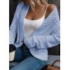 image:imageDokotoo Womens 2026 Fashion Casual Open Front Long Sleeve Chunky Knit Cardigans Sweaters Outerwear CoatsBeau Blue