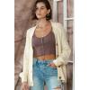 image:imageDokotoo Womens 2026 Fashion Casual Open Front Long Sleeve Chunky Knit Cardigans Sweaters Outerwear CoatsBeige