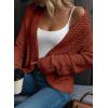 image:imageDokotoo Womens 2026 Fashion Casual Open Front Long Sleeve Chunky Knit Cardigans Sweaters Outerwear CoatsChestnut