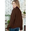 image:imageDokotoo Womens 2026 Fashion Casual Open Front Long Sleeve Chunky Knit Cardigans Sweaters Outerwear CoatsChocolate Brown