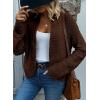 image:imageDokotoo Womens 2026 Fashion Casual Open Front Long Sleeve Chunky Knit Cardigans Sweaters Outerwear CoatsChocolate Brown