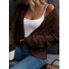 image:imageDokotoo Womens 2026 Fashion Casual Open Front Long Sleeve Chunky Knit Cardigans Sweaters Outerwear CoatsChocolate Brown
