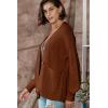 image:imageDokotoo Womens 2026 Fashion Casual Open Front Long Sleeve Chunky Knit Cardigans Sweaters Outerwear CoatsCinnamon
