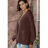 image:imageDokotoo Womens 2026 Fashion Casual Open Front Long Sleeve Chunky Knit Cardigans Sweaters Outerwear CoatsCoffee