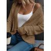 image:imageDokotoo Womens 2026 Fashion Casual Open Front Long Sleeve Chunky Knit Cardigans Sweaters Outerwear CoatsFlaxen