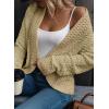 image:imageDokotoo Womens 2026 Fashion Casual Open Front Long Sleeve Chunky Knit Cardigans Sweaters Outerwear CoatsKhaki