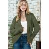 image:imageDokotoo Womens 2026 Fashion Casual Open Front Long Sleeve Chunky Knit Cardigans Sweaters Outerwear CoatsMoss Green