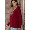 image:imageDokotoo Womens 2026 Fashion Casual Open Front Long Sleeve Chunky Knit Cardigans Sweaters Outerwear CoatsRacing Red