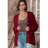 image:imageDokotoo Womens 2026 Fashion Casual Open Front Long Sleeve Chunky Knit Cardigans Sweaters Outerwear CoatsRacing Red